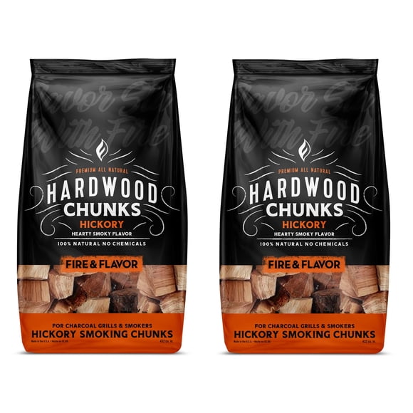 Trozos de madera para ahumar Fire & Flavor Premium de nogal americano para cerdo