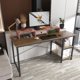 thumbnail image 5 of Soporte para monitor WESTREE Dual con 3 estantes y cajón, color blanco, 5 of 7