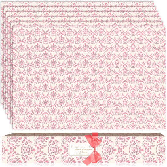 Forros de cajones perfumados SCENTORINI Rose Sandalwood, 6 hojas