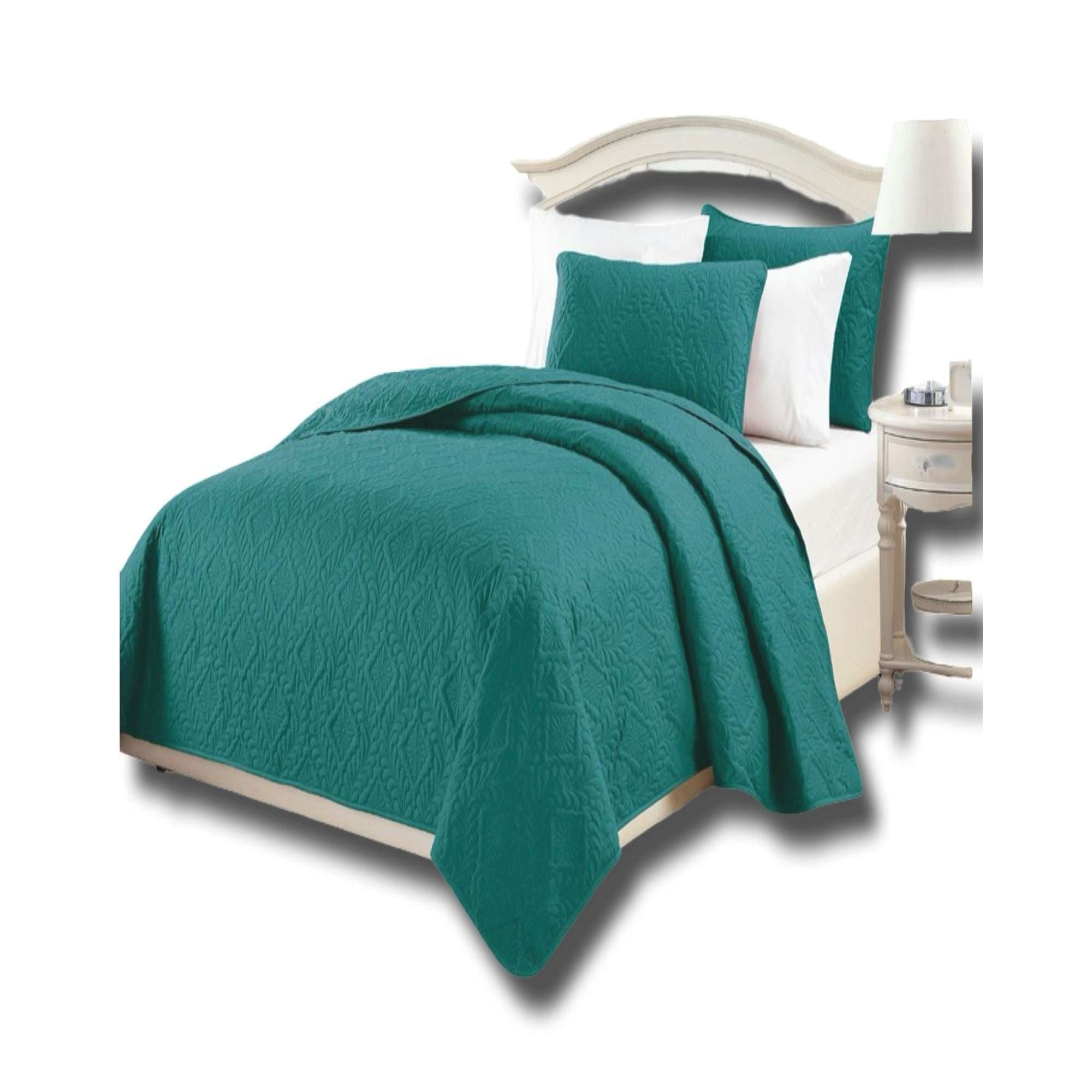 Alonso - Cobertor Colcha De Verano Quilt King Super King 250 Cm X 270 Cm Turquesa