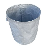 Magideal - Bolsa Para Residuos De Jardín Cesta Para Césped Saco De Almacenamiento Contenedor De Hojas Portátil De Material Transpirable Adecuado Para Recoger De Gris Plata 500L