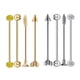 thumbnail image 5 of Pendientes De Barra De Acero Inoxidable Industriales De 4 Piezas Oro + Plata, 5 of 6