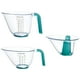 thumbnail image 1 of Set de 3 jarras medidoras KitchenAid Gourmet, sin BPA, color Aqua Sky, 1 of 3