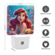 thumbnail image 2 of La Sirenita Ariel, Princesa Luz nocturna LED con sensor de anochecer a amanecer para dormitorio, baño, pasillo, escaleras - Lámpara LED nocturna de enchufe, 0.5W - 1 pieza, 2 of 6