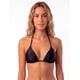 thumbnail image 1 of Bikini triángulo drapeado negro, 1 of 3