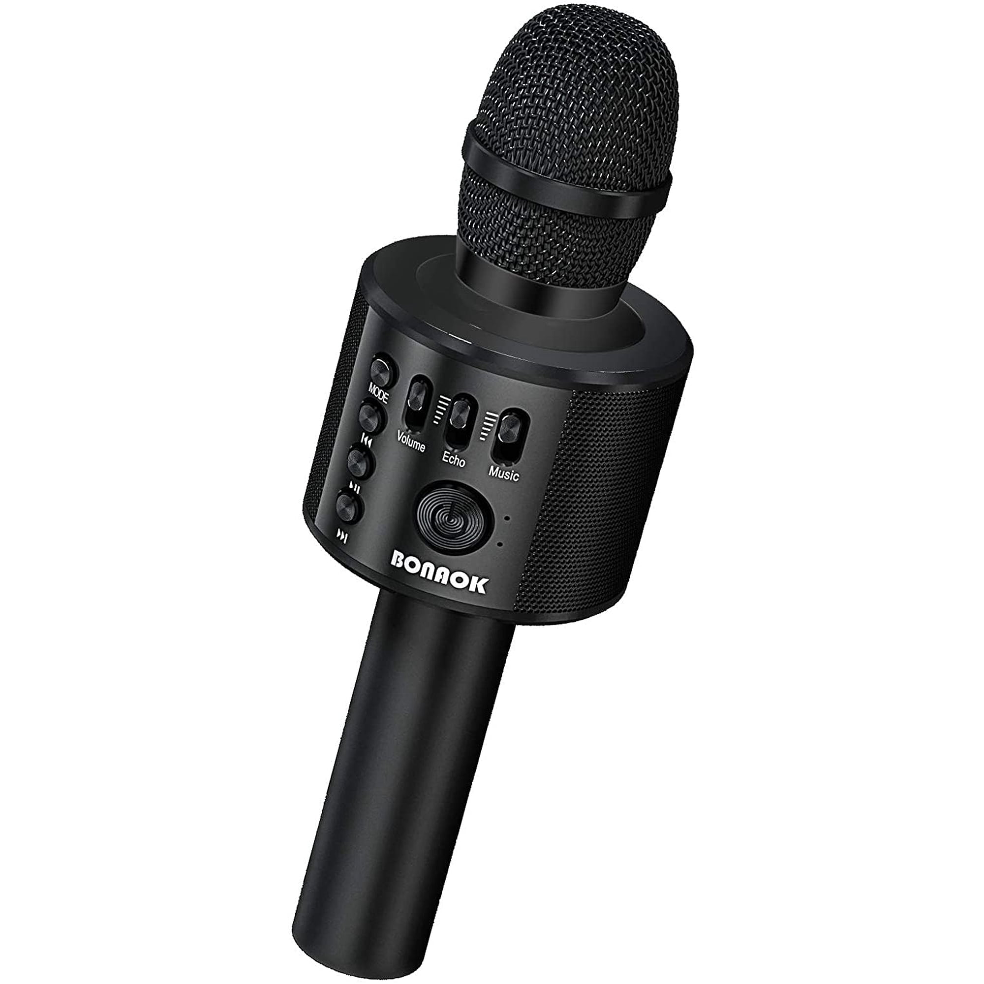 Bonaok - Micrófono Para Karaoke Inalámbrico Bluetooth Q37 Negro