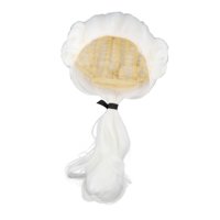 Ioensy - Peluca Colonial Suave Y Cómoda Disfraz De Cosplay Con Cola De Caballo Juez Abogado Peluca Blanca