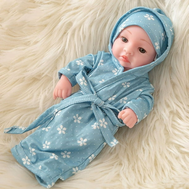 30cm/11.8in Reborn Simulated Doll Toy Baby Rubber Girly Puppet Doll Embroidery Boy Toy