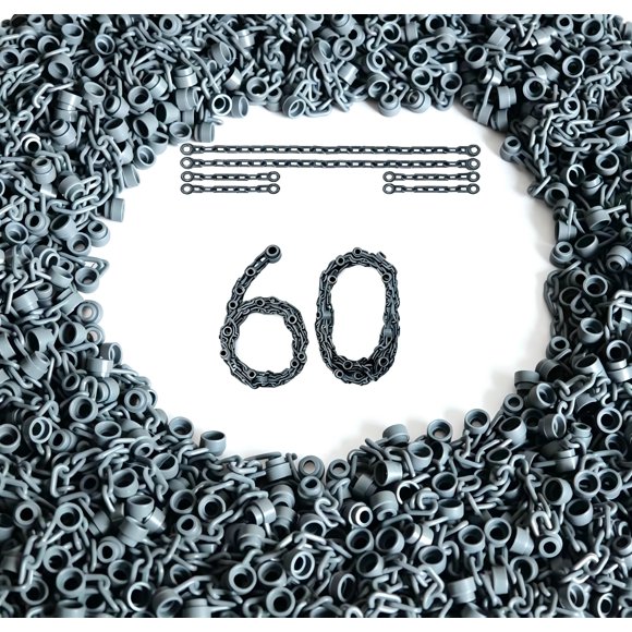 Paquete De Accesorios A Granel De Eslabones De Cadena Para Construcción Gris Oscuro