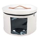 thumbnail image 2 of Caja Para Sombreros, Caja Organizadora Redonda De Fieltro Portátil Para Armario, Ropa, Almacenamiento De Juguetes, Color Blanco, 33x26cm, 2 of 2