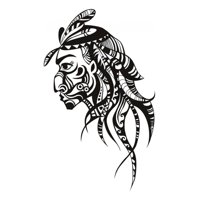 Rienda Libre Graphics - Decomural Indian Tribal Design Ws-18253