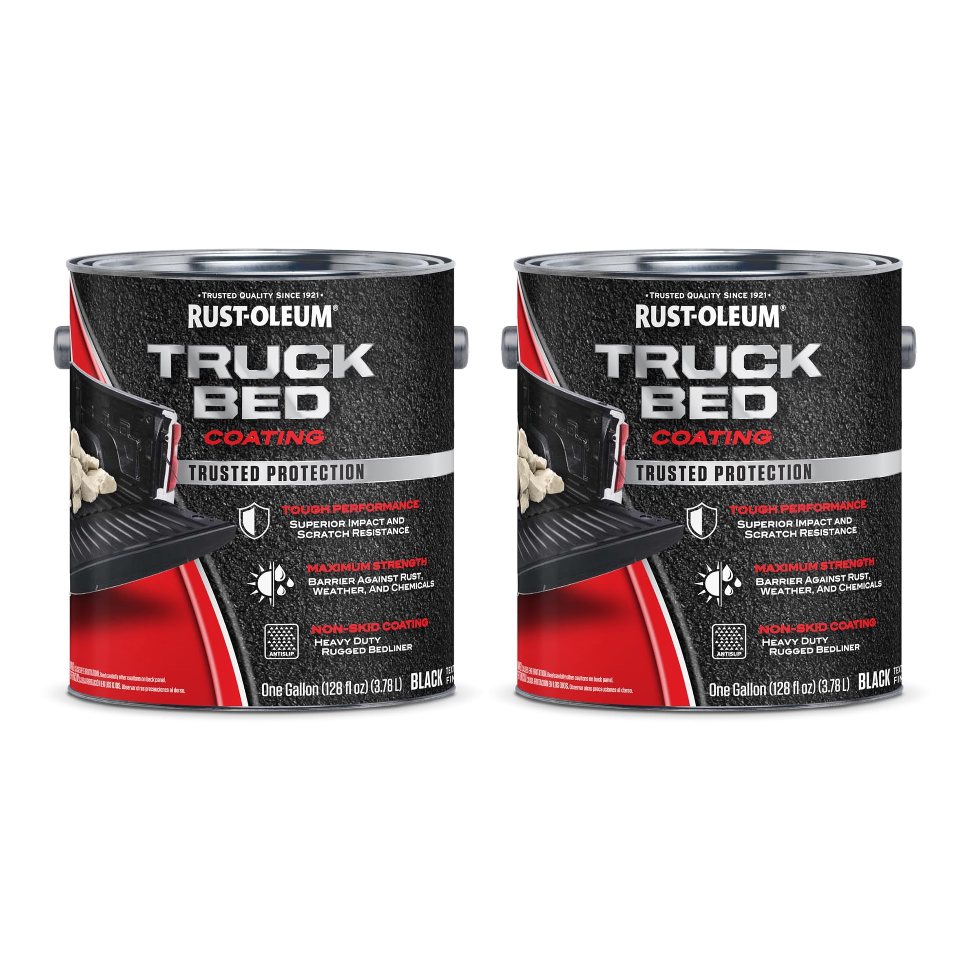 Revestimiento Para Cajas De Camiones Rust-oleum 342669-2pk, Galón Negro (paquete De 2)