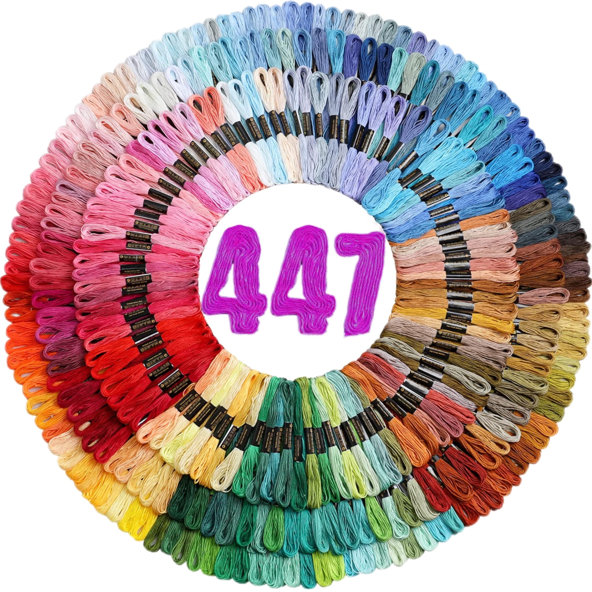 Hilo De Bordar Athena's Elements Con Temática De Arcoíris, 447 Colores