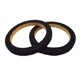 thumbnail image 1 of Aros para bocinas Nippon de madera con alfombra negra, 1 par, 1 of 6
