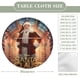 thumbnail image 2 of Santa Clausula-theme Fitted Round Tablecloths Elastic Edged Table Covers Waterproof Table Cloth for Kitchen Holiday Party Tables Decor 120cm, 2 of 6
