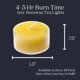 thumbnail image 3 of Velas tealight de cera de abeja Bluecorn, amarillas naturales, vasos transparentes, paquete de 48, 3 of 9