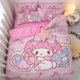 thumbnail image 1 of Sanrio Cartoon Duvet Cover My Melody New Sweet and Cute Princess Style Quilt Cover Three-piece Set for Bedroom Decor, 1 of 5