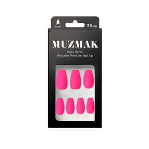 Muzmak - - Uñas Press On Berryberry Cherry Coffin 36 U.