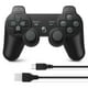 thumbnail image 1 of Controladores para PS3, Controlador Juegos Inalámbrico PS3 con Doble Sensor Mov. y Choque, Control PS3, Control Remoto Juego Recargable Bluetooth para PS3, Negro (Paq. de 1), 1 of 7