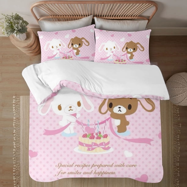 Tenorikuma 3-Piece Bedding Set For Kids Boys Girls Adult Cartoon Warm Cute Fashion Holiday Present Gift Bed Sheets
