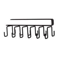 Magideal - Ganchos De Taza Debajo Del Gabinete, Soporte De Taza De Café, Estante De Almacén De Vasos De Taza, Estante De Gancho, Tiburón Para Utensilios De Cocin Negro