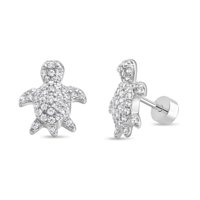 Tiana Joyas - Aros De Tortuga Con Circones De Plata 925