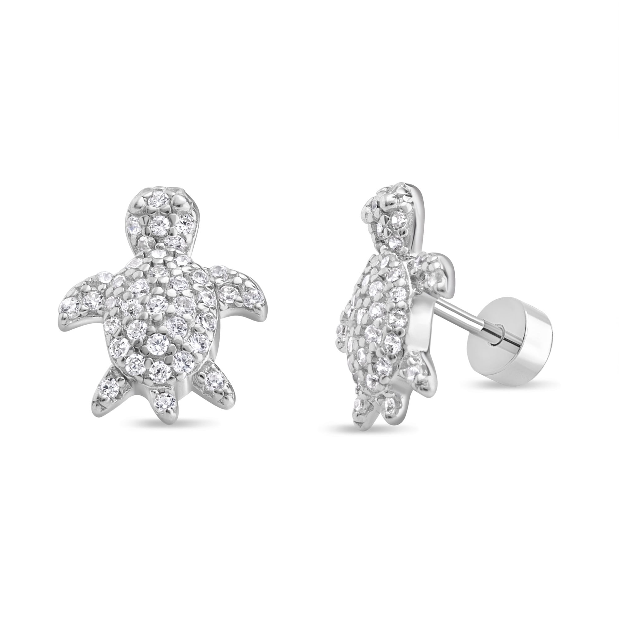 Tiana Joyas - Aros De Tortuga Con Circones De Plata 925