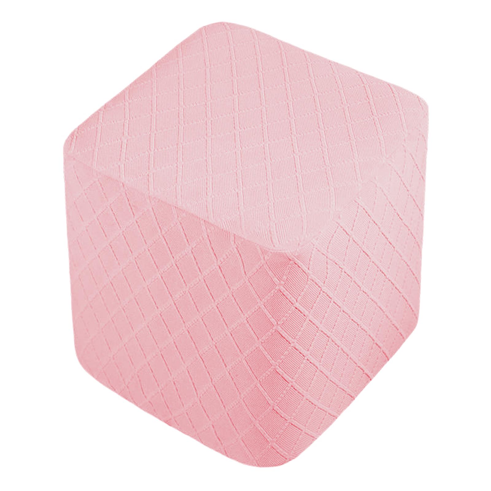 Bothyi - Reposapiés Taburete Cubre Taburete Protector Con Parte Inferior Elástica Para Sala De Estar Rosa