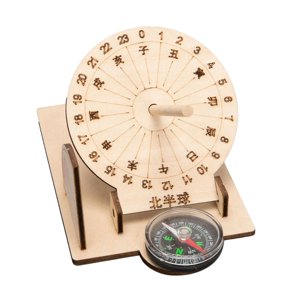 Magideal - Reloj De Sol Modelo Decoraciones Montessori Juguete Educativo, Modelo Científico Montaje Diy Reloj De Sol Ecuatorial Para Exteriores Hogar Niños Niños