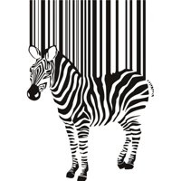 Rienda Libre Graphics - Decomural Barcode Zebra Abstract Art Ws-17502