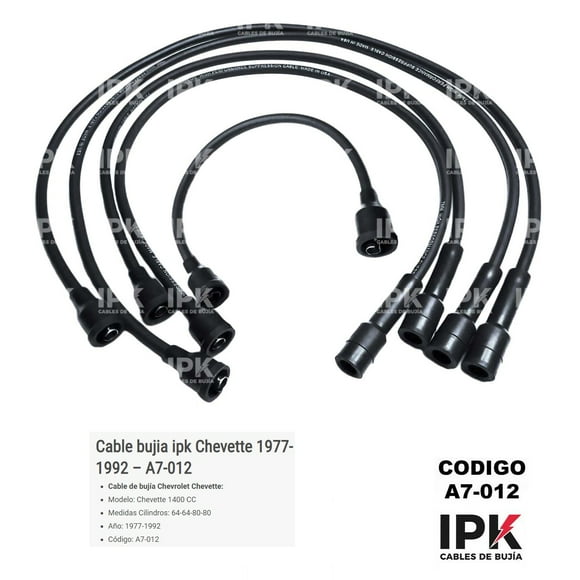 CABLES DE BUJÍA CHEVETTE 1400 cc 1977-1992