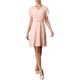 thumbnail image 1 of INSPIRE CHIC Vestido de manga corta para mujer con cuello en V, mangas de pétalo, vestido casual elegante midi con cinturón S rosa, 1 of 6