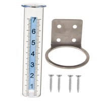 Magideal - Medidor De Lluvia, Herramienta De Medición De Lluvia De 7 ""De Capacidad Con Soporte De Montaje De Valla De Acero Inoxidable Para Granja, Hogar, Jardín