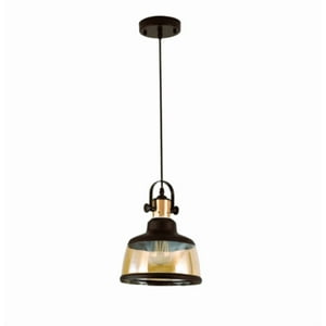 Want - Lampara Colgante E27 Vidrio Y Metal Vintage