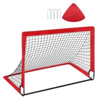 Magideal - Porterías De Fútbol Para Niños, Portería De Fútbol, Portería De Fútbol Portátil, Portería De Fútbol Plegable, Red De Fútbol Para Deportes Al Aire Libr Rojo