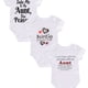 thumbnail image 1 of 3pcs Creative Rompers - Infant Toddler Personalized Letter Print Short Sleeve Jumpsuit, Perfect For Newborn Birth Gift & Photoshoot, 1 of 5