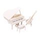 thumbnail image 5 of Piano Y Guitarra Para Casa De Mu?ecas A Escala 1/12 Con Taburete, Accesorio Para El Dormitorio De La Casa De Juegos, Color Blanco, 5 of 5