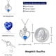 thumbnail image 3 of Collar HESHPAWS 925 Sterling Silver Birthstone Rose Flower Heart Pendant 18+2", 3 of 6