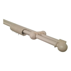 Metalhsa - Set Doble De Madera Color Marfil Terminal Bola X 2.00 Mt
