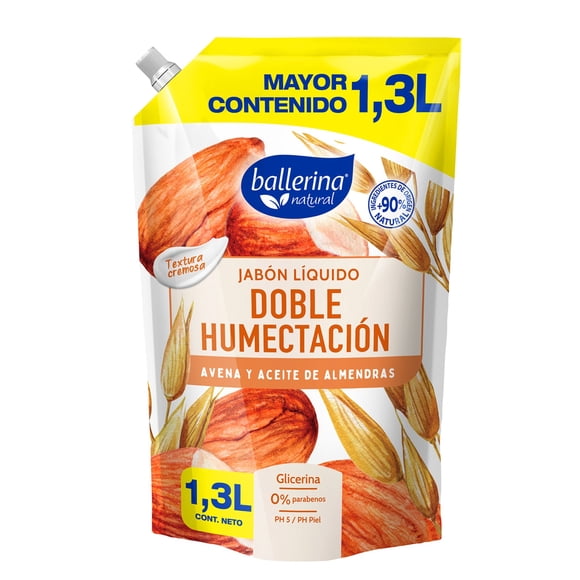 Jabón Ballerina Avena Almedras, 1300 ML