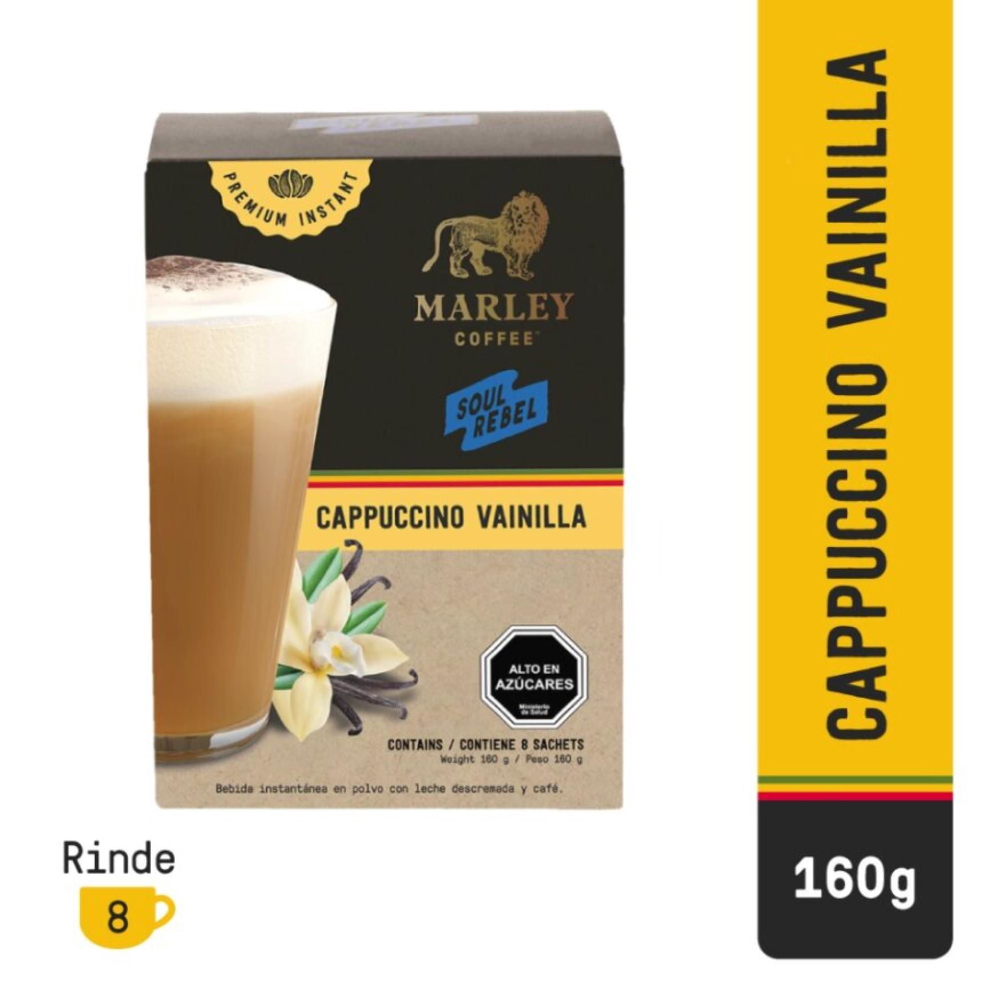 Café Soul Rebel Cappuccino Vainilla Caja 160 g Marley Coffee