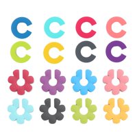 Magideal - 16 Marcadores Para Copas De Vino, Marcadores Para Copas De Vino, Etiquetas De Abalorios De Silicona Para Cócteles De Champán, Copas De Vino, Barra