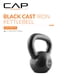 thumbnail image 2 of Kettlebell CAP Barbell de hierro fundido negro de 9 kg, 2 of 8