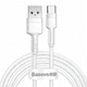 thumbnail image 2 of Cable USB-A a USB-C 1m 66W Carga Rápida  Trenzado (Blanco) - Baseus, 2 of 3
