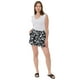thumbnail image 1 of Short Mujer Fluido Cinturón Print Negro Corona, 1 of 5