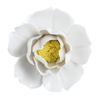 Magideal - Esculturas De Cerámica De La Decoración De La Pared De La Flor Para La Oficina Casera Del Dormitorio S Blanco
