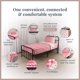 thumbnail image 3 of Juego de ropa de cama Beddy's Twin 99 cm a cuadros rosa con cremallera, 3 of 9