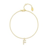 Pulsera Heshpaws S925 Sterling Silver Initial A-Z Plata