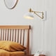 thumbnail image 2 of Lámpara de pared GLOBE 51344 de latón blanco con brazo oscilante enchufable, 2 of 9