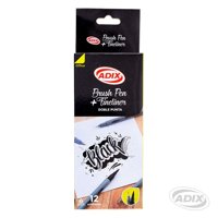 Adix - Set Doble Punta Brush/Fineliner Negro